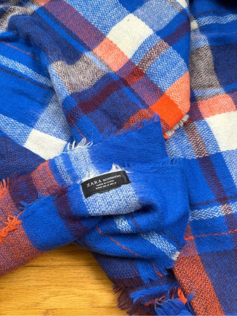 Cozy Blue Plaid Scarf